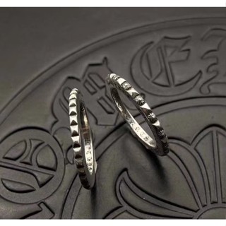 Chrome HEARTS แหวนเงินสเตอร์ลิง 925 TFP Series Willow Ding สไตล์พังก์วินเทจ ของขวัญวันวาเลนไทน์