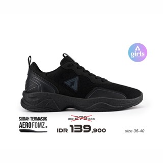  37-40 Jennie Black Black - รองเท้าผ้าใบลําลอง สําหรับผู้ชาย ผู้หญิง Aero Street 21II16