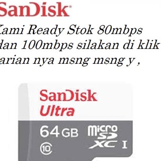 คนขายดาว,,!! Sandisk Ultra Micro Sd 64GB 80MBps Class 10 Microsd MicroSDXC.