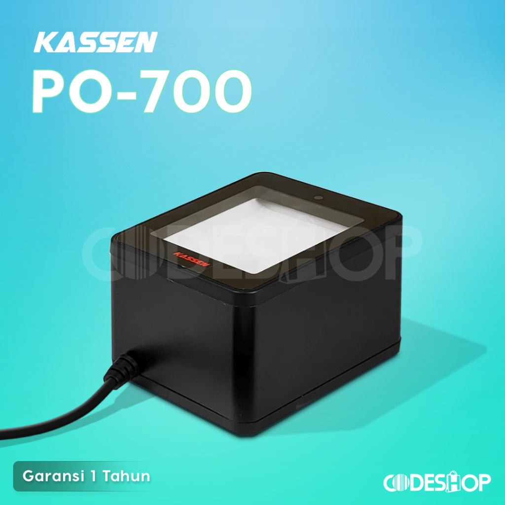 Kassen PO-700 / PO700 USB 1 & 2 เครื่องสแกนบาร์โค้ด Efactu มิติ