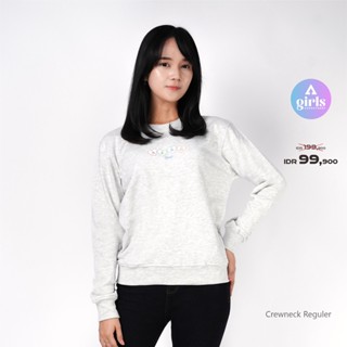 ใหม่!! Crewneck Aero Love เสื้อกันหนาว สีเทาอ่อน 1EB01