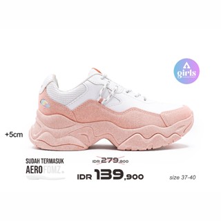  37-40 Aurora Pink Pastel Pink Pastel White - รองเท้ากีฬา รองเท้าผ้าใบลําลอง สําหรับผู้ชาย ผู้หญิง Aero Street