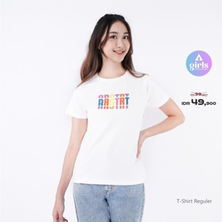 รีสต็อก !! เสื้อยืด ลาย Ayra White Kaos 1B000
