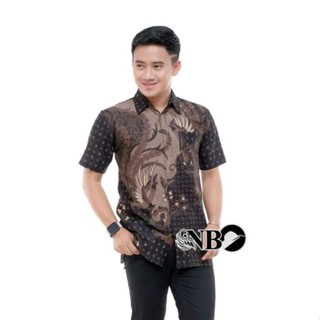 เสื้อเชิ้ต BATIK แขนสั้น ลาย Soganrowo MOTIF สําหรับผู้ชาย