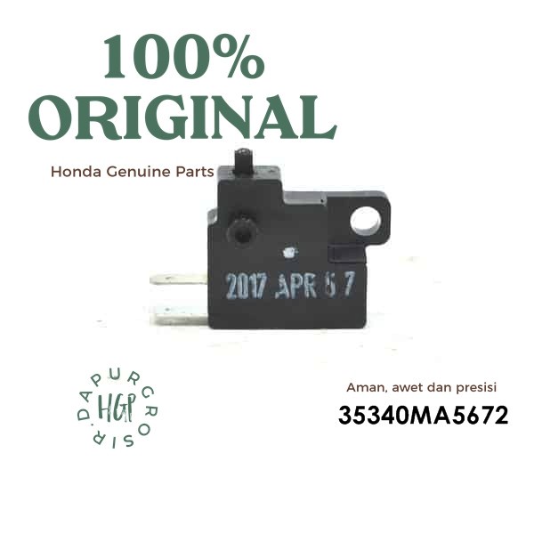 สวิตช์เบรคหน้า CS1 สวิตช์ AHM Fr Stop Assy ดั้งเดิม - 35340MA5672