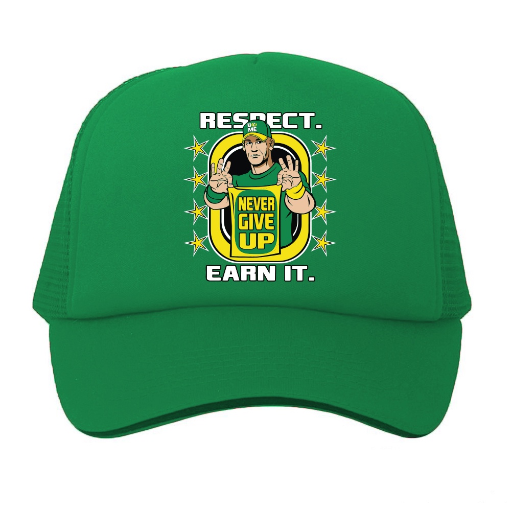John Cena เคารพไม่เคย Give Up Earn it Trucker Hat
