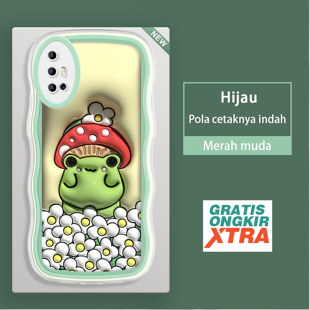 Jasouwe Vivo V17 Pro V20 2021 V21 V21S V23E V5 LITE V5S V9 Y85 S1 T1 Pro 5G เคสโทรศัพท์กบและเห็ดรูปแ