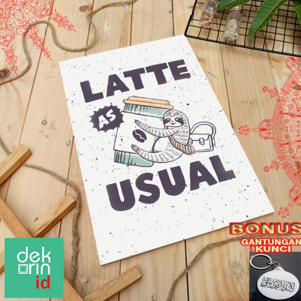 โปสเตอร์ WALL DECORTATION COFFEE WOODEN - CF4 Cool Elegant