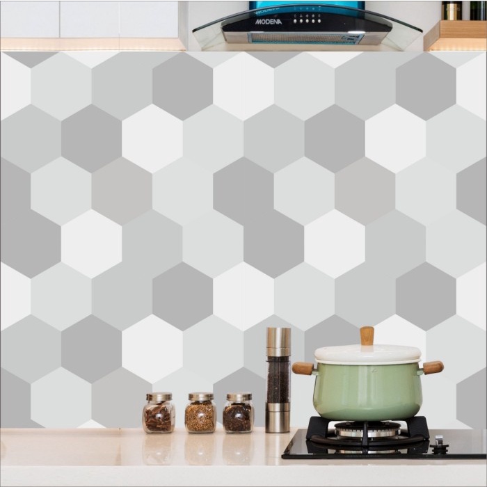 Emmir Kitchen Tile Sticker / Kitchen Sticker / Hexagonal Backsplash Motif