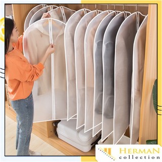 HC Cover Baju Transparan Gantungan Resleting Anti Debu Pelindung Pakaian Gantung Bahan PEVA Anti Air Dan Anti Jamur Sarung Gaun Drass Waterproof