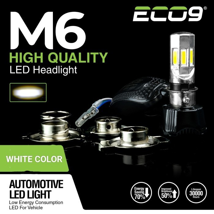 ล่าสุด Nine Luminos Eco9 M6 ไฟ Led 6 ด้านสําหรับสกู๊ตเตอร์อัตโนมัติ H6 H4 H7