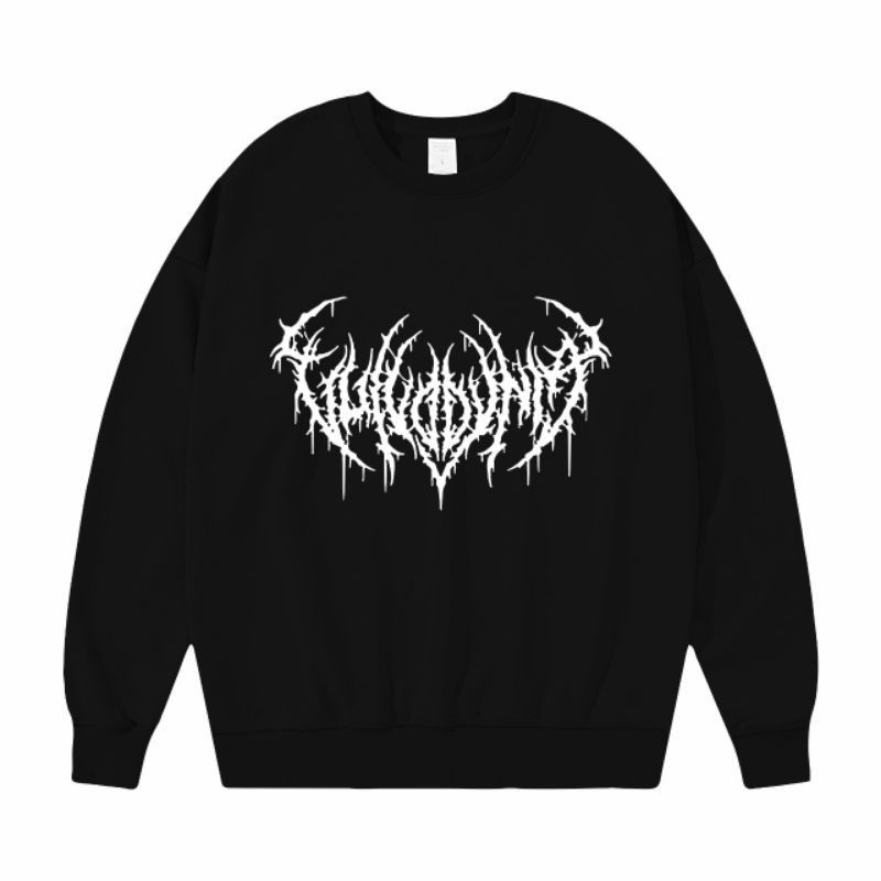 สีดําโลหะ BOYS & 39; เสื้อกันหนาวอายุ 5 6 7 8 9 10 11 12 13 14 15 ปี BOYS & 39; เสื้อกันหนาว METAL CREWNECK BOYS สีดําโลหะ CHILDREN& 39;S TANGGUNG