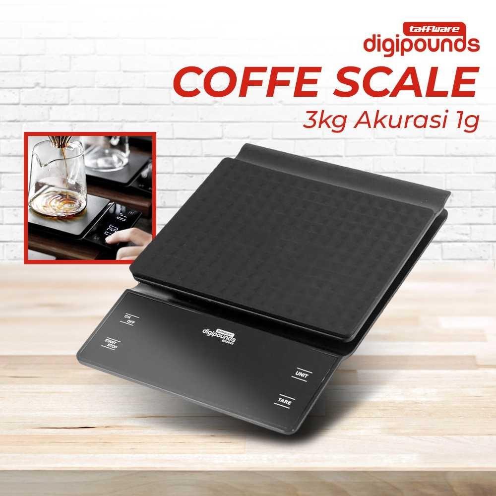 Taffiffware Digipounds Coffee Scale Timer Kitchen Scale 3kg ความแม่นยํา 1g - EK6002