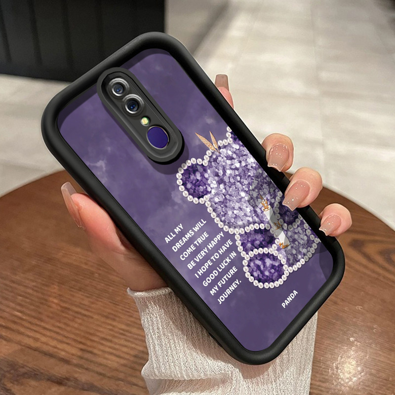 Merah เคสโทรศัพท์มือถือ ซิลิโคน ลายหมี สีชมพู สําหรับ OPPO F11 OPPO A9 2019 OPPO A9x