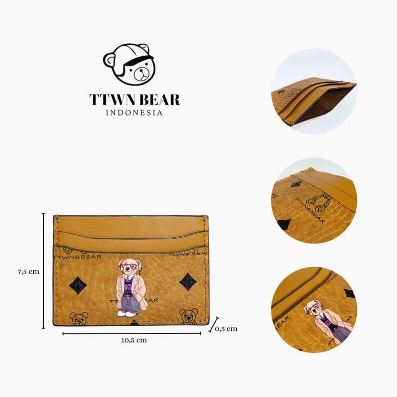 Ttwnbear TTWN Bear Card Holder หนังแท ้ TT2461 Women
