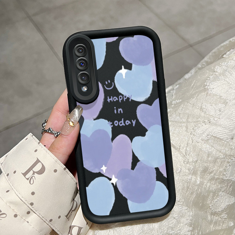 เคส HP Samsung Galaxy A50 A50s A30s เคสโทรศัพท์ลายรักแฟชั่นสองสีพร้อมเลนส์ป้องกันโทรศัพท์มือถือป้องก