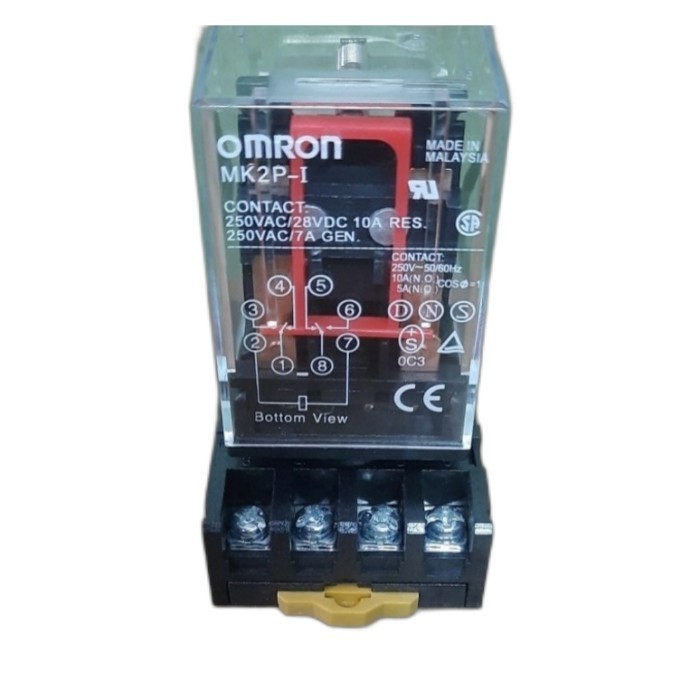 รีเลย์ Omron Mk2P 220V + ซ็อกเก็ต 220V / Mk2P-1 8 พิน