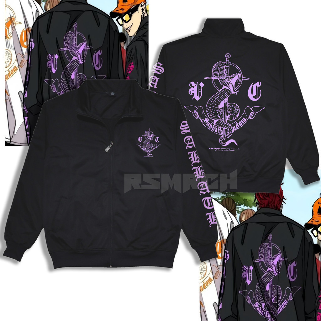 Vinny Purple Wind Breaker Sabbath Crew Manhwa Tracktop Jacket