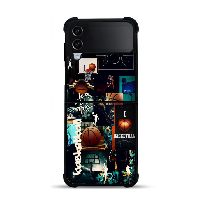 เคส Samsung Galaxy Z Flip 3 Z Flip 4 Z Flip 5 5G Basketball DC36