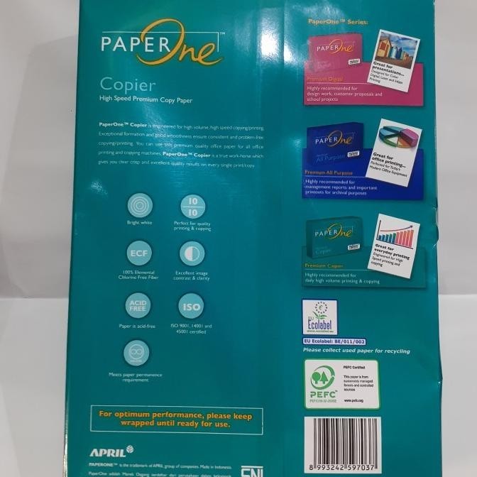 A4 HVS PAPER 70 แกรม PAPER ONE สําเนาพิมพ์