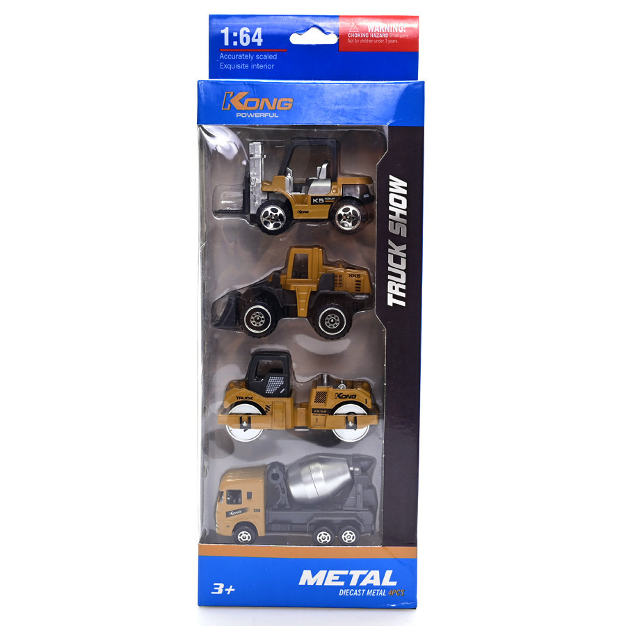 Rambla - ของเล่นพื้นฐานของเล่นเพื่อการศึกษาสําหรับเด็กผู้ชาย Dcast Freewheel รถบรรทุกโลหะ 4 ชิ้น