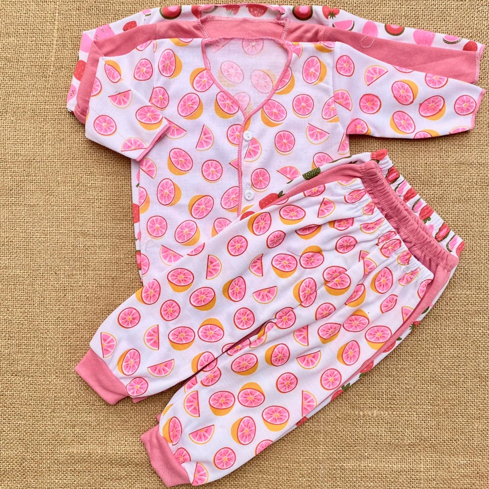 Larismanisf4F9r ASIAM BABY เสื้อเชิ้ตแขนยาว 3 ชิ้น + กางเกงขายาว 3 ชิ้นทารกแรกเกิด ayam baby