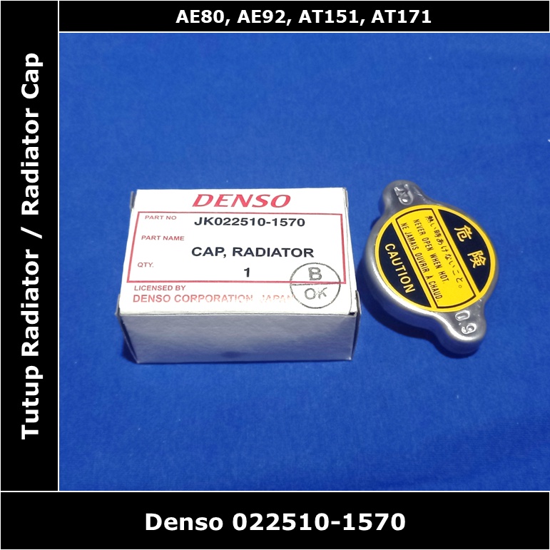 Toyota Corolla Twincam GTi 1600 cc EFi ฉีด AE92 4A 4A-GE ฝาหม้อน้ําเดิม Denso JK022510-1570 16401-63