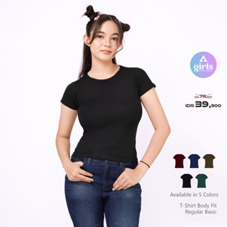  เสื้อยืดลําลอง แขนสั้น พิมพ์ลาย Body Fit Basic Dark 1A000