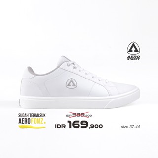  37-44 Arrow White White - รองเท้าผ้าใบลําลอง