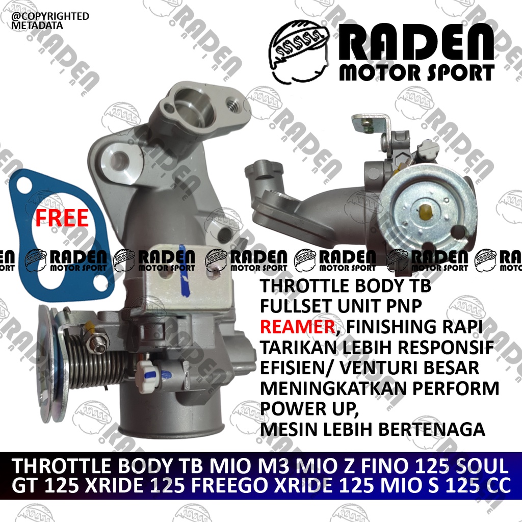 THROTTLE BODY TB MIO M3 MIO Z FINO 125 SOUL GT 125 XRIDE 125 FREEGO XRIDE 125 MIO S 125 CC FI FUEL I