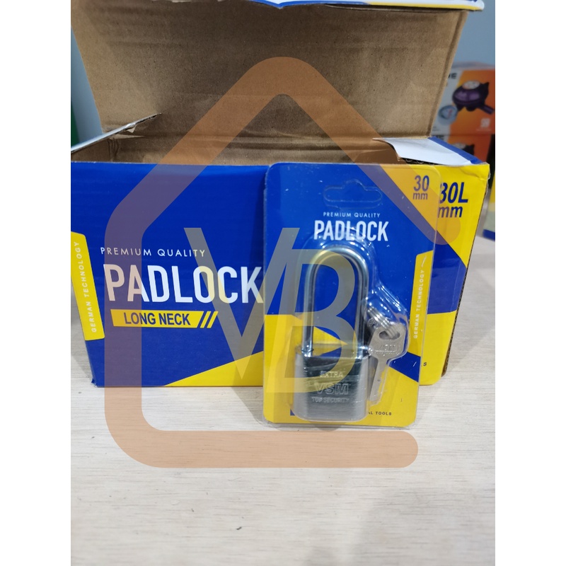 กุญแจยาว 30 มม. กุญแจรั้วคอยาว 3 กุญแจ VSM