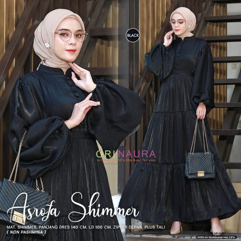 ASROFA DRESS SHIMMER SILK PREMIUM ปาร์ตี้ผู้หญิง GAMIS