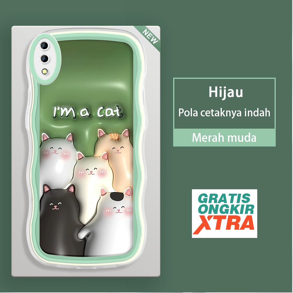 Vivo Y17S Y33T Y36I Y66 Y65 z3 z3i x9 x9s V11I V11 V5 Plus IQOO Z7X 5G เคสโทรศัพท์รูปแบบ Im a Cat 3D