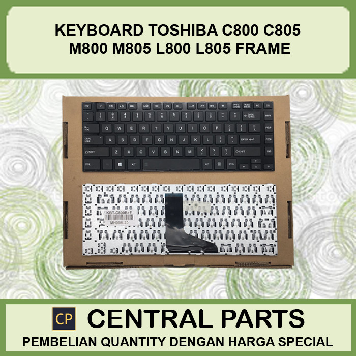 คีย์บอร์ดสําหรับ Toshiba Satellite C805 C800 M800 M805 L800 L805 กรอบ