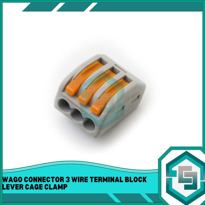 Wago Connector 3 สาย Terminal Block Lever Cage Clamp