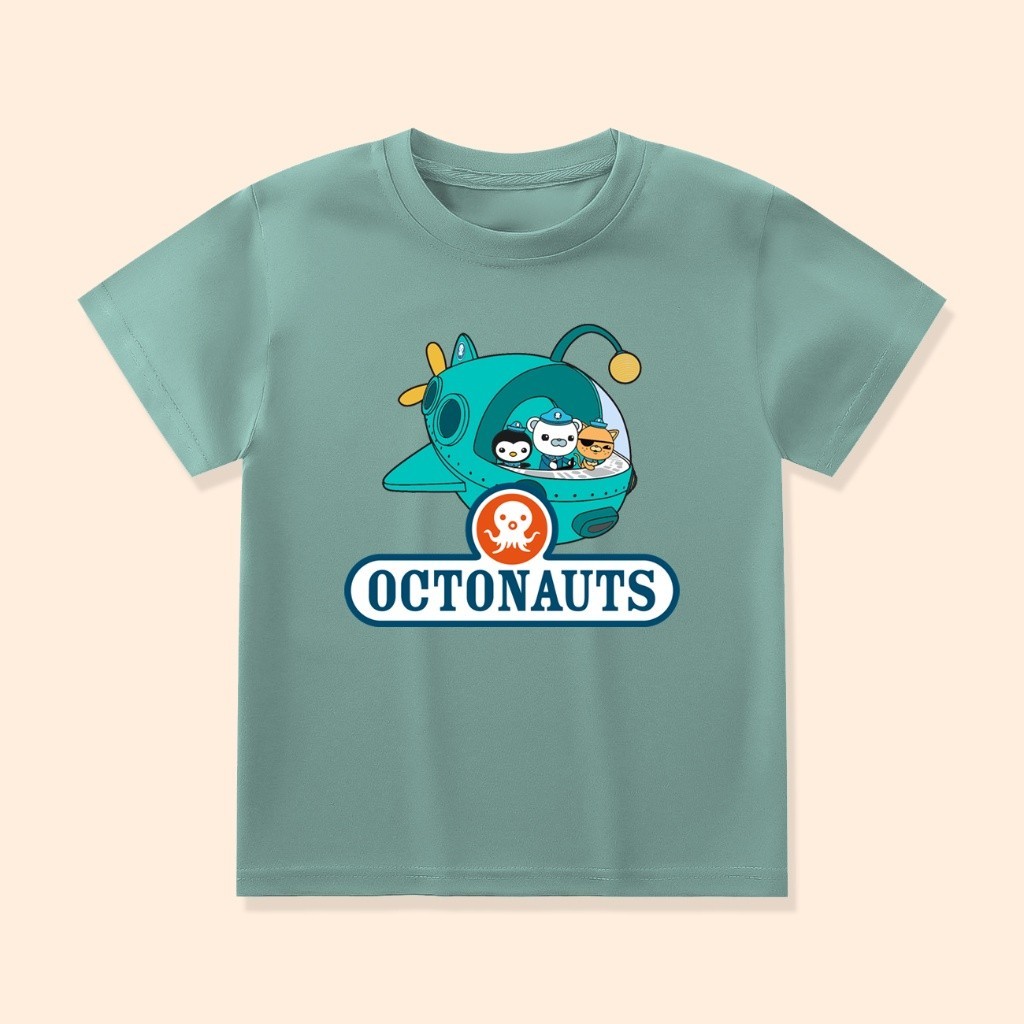 Octonauts การ์ตูนเสื้อยืดเด็กเสื้อสําหรับชายหญิง Unisex Custom ชื่อ OCT-05
