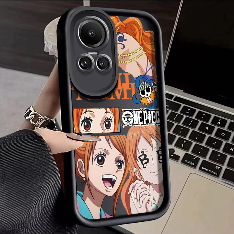 Hp OPPO Reno 10 5G OPPO Reno 10 Pro 5G Case Nami สวยและลูฟี่เคสโทรศัพท์มือถือลายชิ้นเดียวเคสป้องกันซ