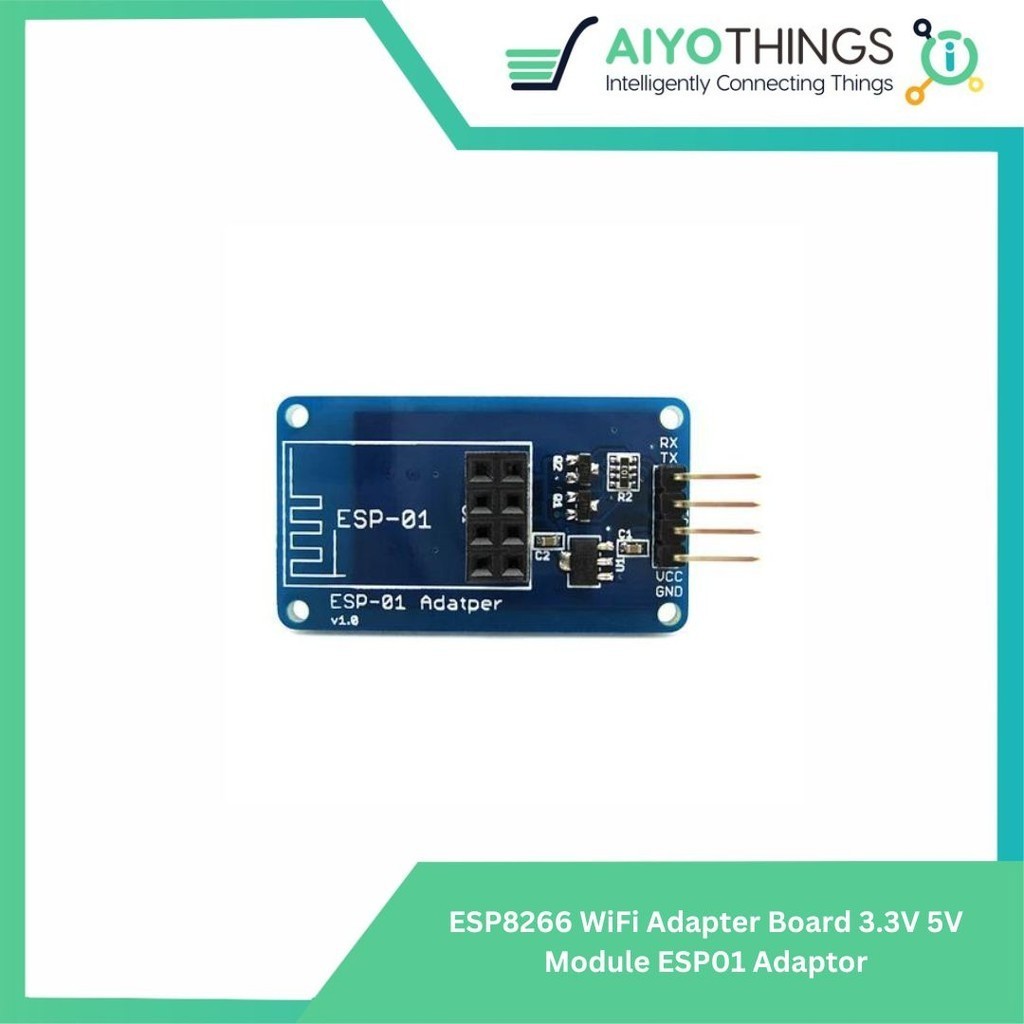ESP8266 WiFi อะแดปเตอร์บอร์ด 3.3V 5V โมดูล ESP01 Adaptor