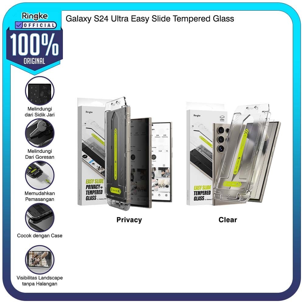 Ringke Samsung Galaxy S24 UltraTempered Glass Easy Slide / Dual Easy