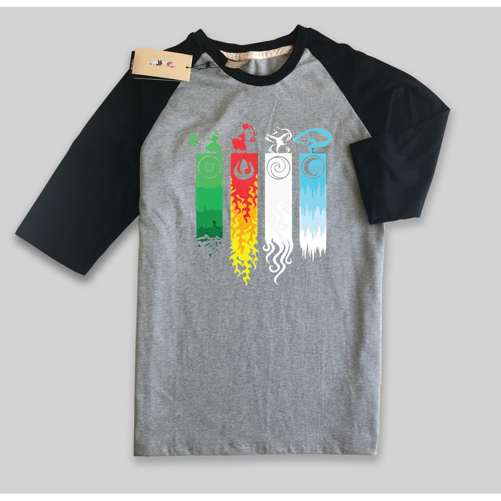 เสื้อยืด Avatar 4 Elements Bender Raglan