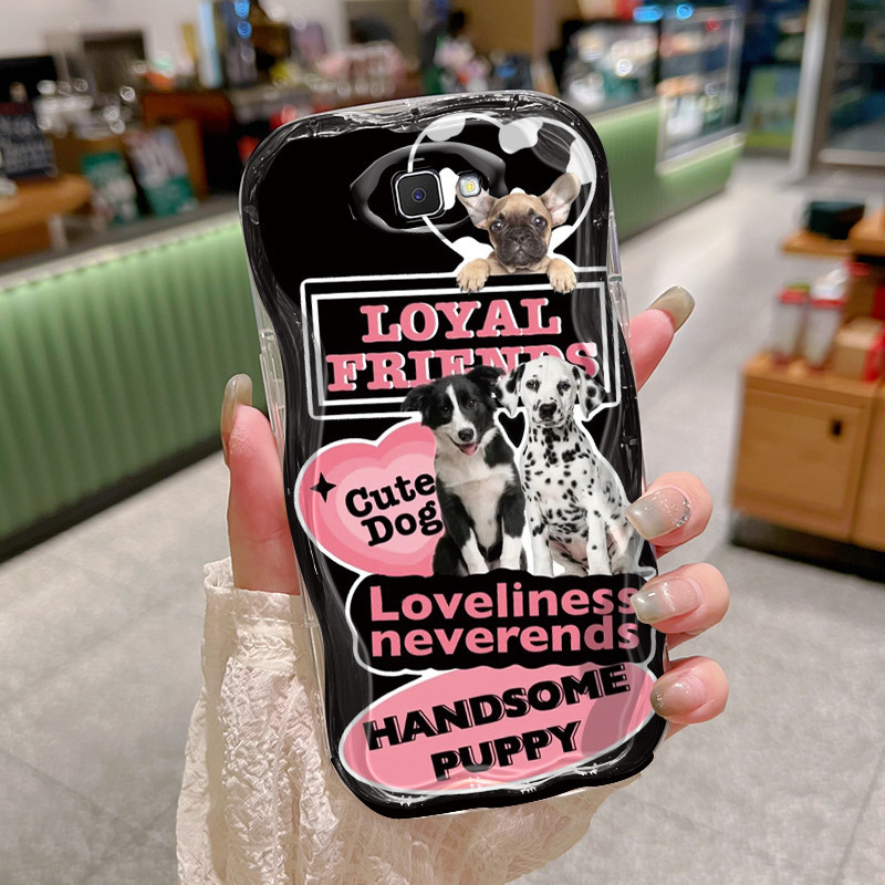 Samsung Galaxy J7 Prime J2 Prime J7 Prime 2 Case Cesing Cat and Dog Pattern เคสซิลิโคนใหม่เคส HP สอง