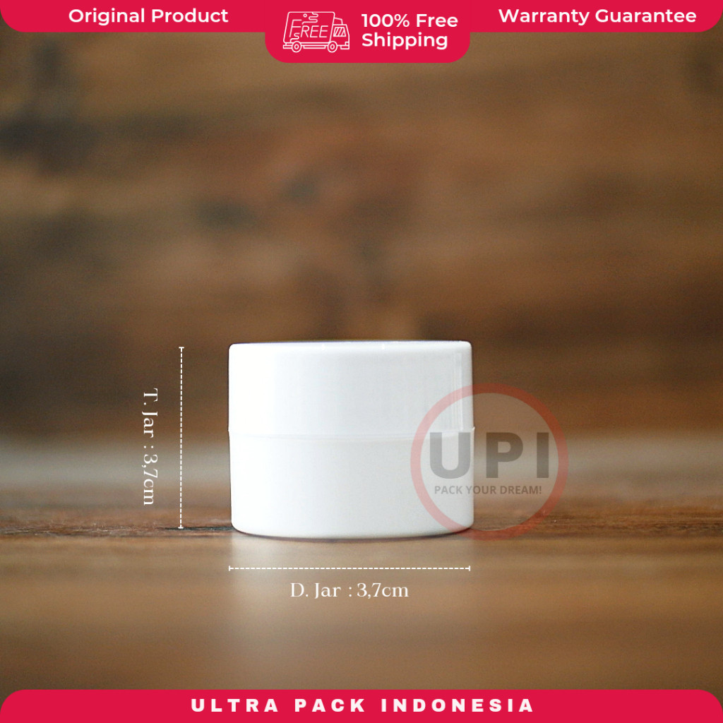 PP FLAT CREAM POT 10GRAM WHITE (WITHOUT LIST / PLAIN) [COSMOTIC CREAM PACKAGING]