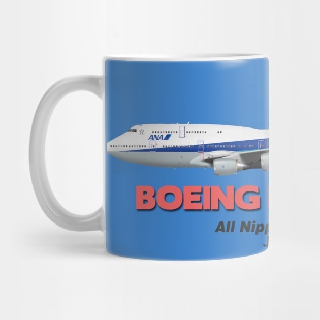 โบอิ้ง B747 400D แก้วกาแฟ All Airways Nippon Boe B747 400D แก้วกาแฟ Nippon Airways