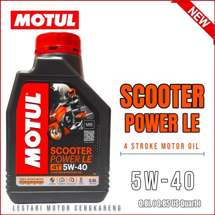 MESIN MOTUL SCOOTER POWER LE 5W40 0.8 ลิตร FULL SYNTHETIC MATIC ENGINE OIL