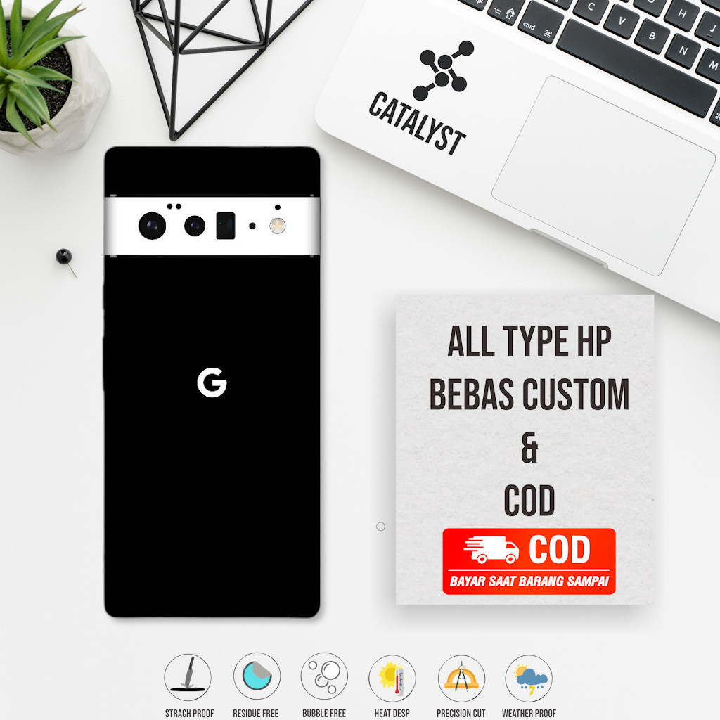 Garskin Skin Google Pixel 6 pro Fullbody สีดําสีขาว ซื้อ 1 แถม 2 - ปรับแต่งได้ - Motif T7X