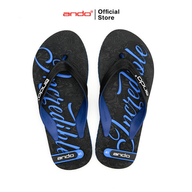 Ando Official Watson Flip Flops for Men - สีดํา/น้ําเงิน