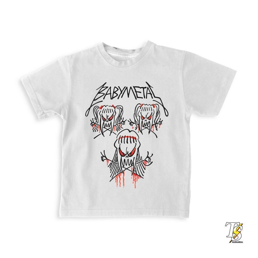 Babymetal Premium Children& 39;s Band T-shirt Bootleg White Tshirt