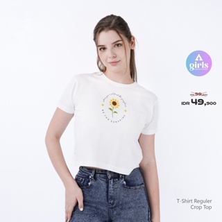 &lt;Unk&gt; เสื้อยืดครอปท็อป สีขาว 1B000