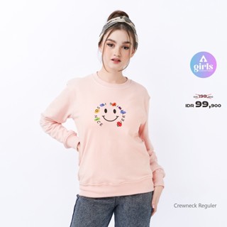  เสื้อกันหนาว คอกลม ลายพีช So Nice 1E000