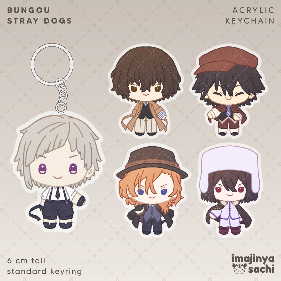 ล่าสุด [imajinyasachi] พวงกุญแจอะคริลิค Bungou Stray Dogs พร้อม ส่งล่าสุดตอนนี้